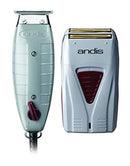 Andis 17195 Finishing Combo Professional T-Outliner Trimmer + Pro Foil Lithium Titanium Foil Shaver Andis