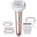 Panasonic, Cordless Shaver Epilator For Women With 5 Attachments Gentle WetDry Hair Removal for Legs Underarms Bikini Face ESEL7AP, White, 1 Count Panasonic