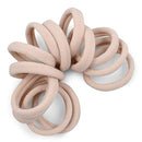 Cyndibands Gentle Hold 1.5 Inch Seamless Nylon Fabric Ponytail Holders in Cream for Blondes - 12 Hair Ties Cyndibands