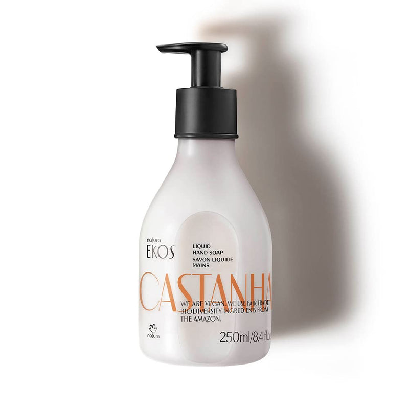 natura Ekos Castanha Nourishing Hand Wash Set (2 Products) - Hand Soap and Hand Cream - Creamy Floral Scent - Gift Box - Vegan Skincare - Brazilian Beauty Secrets - Self Care & Hand Care Infinity Warehouse