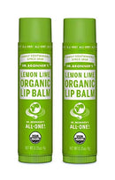 Dr. Bronners Organic Moisture Lip Balm & Magic Massage Balm (Lemon Lime Lip Balm, 6 Pack) Dr Bronners Lip Balm