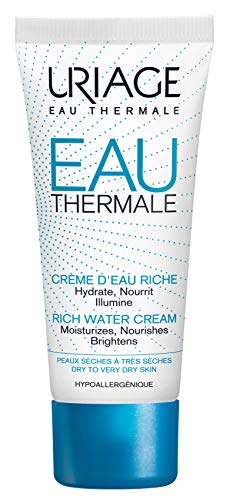 URIAGE Thermal Rich Water Cream 1.35 fl.oz. | Hydrating Shea Butter Moisturizer Face Cream for Dry to Very Dry Skin | Daily Moisture and Comfort for 24hr | Facial Care for Deep Hydration Uriage