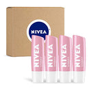 NIVEA Shimmer Lip Care, Moisturizing Lip Balm Stick with Shea Butter and Jojoba Oil, 4 Pack of 0.17 Oz Sticks NIVEA