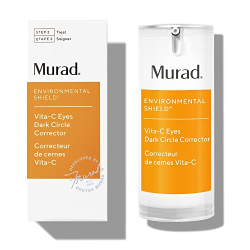 Murad Environmental Shield Vita-C Eyes Dark Circle Corrector - Dark Circle Eye Treatment - Gold Stabilized Vitamin C Skin Care Eye Serum - Anti-Aging Under Eye Cream for Dark Circles, 0.5 Fl Oz Murad
