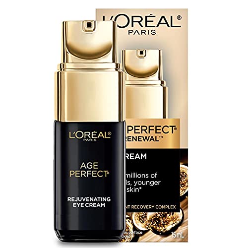 L'Oreal Paris Age Perfect Anti-Aging Under Eye Cream, Vitamin E, Antioxidants, Reduces Dark Circles, Puffiness, Age Perfect Cell Renewal, sensitive skin, Dermatologist Tested, Paraben Free, 0.5 fl oz L'Oreal Paris
