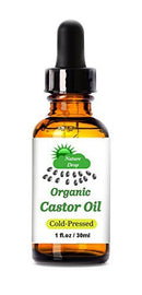 Nature Drop's Organic Castor Oil,1 oz - 100% USDA Certified Pure Cold Pressed Hexane free - Best oil Growth For Eyelashes, Hair, Eyebrows, Face and Skin, Triple Filtered, Great for Acne Nature Drop
