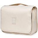 Hanging Travel Toiletry Bag Cosmetic Make up Organizer for Women and Girls Waterproof (Beige) Narwey