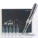Dr. Pen Ultima M8 Professional Microneedling Pen - Wireless Derma Auto Pen - Best Skin Care Tool Kit for Face and Body - 5 Cartridges (2pcs 16pin + 3pcs 36pin) New Body Life