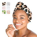 Kitsch Microfiber Hair Towel Wrap for Women, Hair Turban for Drying Wet Hair, Easy Twist Hair Towels, Super Absorbent and Ultra Soft Microfiber Towel, Hair Wrap, After Spa Hair Towel (Leopard) Kitsch