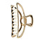 Kitsch Hair Clips, Metal Hair Claw Clips, Hair Accessories for Women, Large Hair Clip, Hair Clutch, 3 Inches Wide (Open Shape Claw Clip, Gold) Kitsch