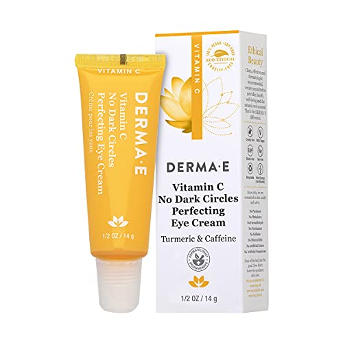 Derma E Eye Cream Vitamin C Turmeric Caffeine, 0.5 Oz DERMA-E