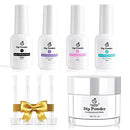 Beetles Clear Dip Powder Kit Base-Top Coat, Activator, and Brush Savor Dipping Powders Essentials Kit (Steps 1-4), 0.5oz/Bot Dipping-Powder Acrylic Nail Manicure Pedicure beetles Gel Polish