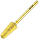PANA Nail Carbide Volcano Bit - Two Way Rotate use for Both Left and Right Handed - Fast remove Acrylic or Hard Gel - 3/32" Shank - Manicure, Nail Art, Drill Machine (Extra Fine, Gold) PANA