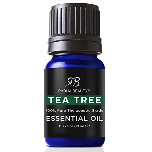 New Radha Beauty Tea Tree Essential Oil 10ml. - 100% Pure & Natural Premium Melaleuca Therapeutic Grade - Great with Soaps, Shampoo, Body Wash, Aromatherapy Radha Beauty