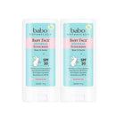 Babo Botanicals Baby Face Mineral Sunscreen Stick SPF 50 with 70+% Organic Ingredients, 100% Zinc Active, Water-Resistant, Reef-Friendly, Fragrance-Free, Unscented, 0.6 Ounce Babo Botanicals