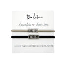 By Lilla Shaker Elastic Hair Ties and Bracelets | Set of Two Hair Tie-Bracelets | Hair Accessories for Women | No Crease Hair Ties & Women’s Bracelets (Black/Starfish/Silver) By Lilla