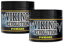 Pomade for Men 4oz - Firm Strong Hold & High Shine for Classic Styling - Water Based & Easy to Wash Out by Viking Revolution (2 Pack) Viking Revolution