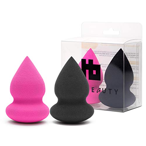 HB Hye Beauty Makeup Sponge, 2 Pcs Beauty Blender Set, Flawless for Cream, Liquid Foundation & Powder Application HB HYE BEAUTY