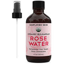 Rose Water for Face & Hair, USDA Certified Organic Facial Toner. Alcohol-Free Makeup Setting Hydrating Spray Mist. 100% Natural Anti-Aging Petal Rosewater by Simplified Skin (4 oz) - 1 Pack Simplified Skin