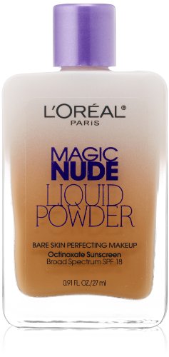 L'Oreal Paris Magic Nude Liquid Powder Bare Skin Perfecting Makeup SPF 18, Sun Beige, 0.91 Ounces L'Oreal Paris