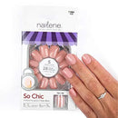 Nailene So Chic Short Artificial Nails, Pink High Gloss – Fake Nail Kit with 28 Nails (12 Sizes) and Nail Glue Included – Designed for Comfort & Natural Look – False Nails with up to 7 Days of Wear Nailene