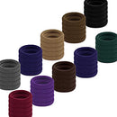 Cotton Hair Ties, IKOCO 50Pcs Seamless Hair Ties Thick Hair Elastics No Damage Ponytail Ties for Women Girls IKOCO