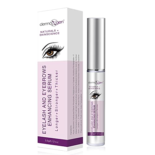 Dermaxgen Eyelash Growth Serum- Pure Organic - Enhancement For Longer, Fuller & Thicker Lashes and Eyebrows 3.5ML / FL OZ. DERMAXGEN