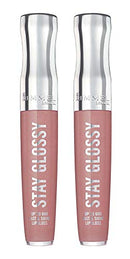 Rimmel Stay Glossy 6HR Lip Gloss, Blushing Belgraves, 0.18 Fl Oz (Pack of 2) Rimmel Store