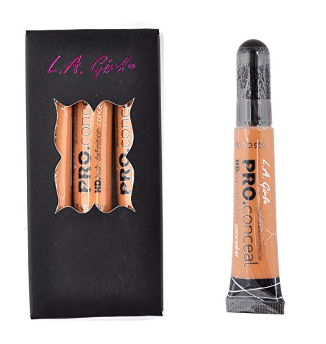 L.A. Girl 3 pcs Pro Coneal HD. High Definiton Concealer OZ GC984, Toffee, 0.25 Ounce L.A. Girl