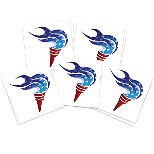 Olympic Torch Temporary Tattoos (10-PACK) | Skin Safe | MADE IN THE USA| Removable Fashiontats