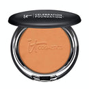 IT Cosmetics Celebration Foundation, Rich (W) - Full-Coverage, Anti-Aging Powder Foundation - Blurs Pores, Wrinkles & Imperfections - With Hydrolyzed Collagen & Hyaluronic Acid - 0.3 oz Compact It Cosmetics
