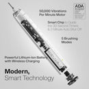 Vibe Series PRO – Ultra-Whitening Electric Toothbrush – 5 Modes & Smart Timers – UV Sanitizing Base – ADA Accepted (Optic White) Infinity Warehouse