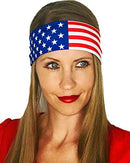 Shimmer Anna Shine Red White and Blue Patriotic American Flag Tie Headband USA (Red White and Blue Stars and Stripes) Shimmer Anna Shine