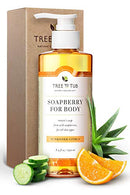 Sensitive Skin Body Wash by Tree to Tub - pH 5.5 Balanced. Sensitive Skin Body Wash for Women and Men, with Wild Soapberries 8.5 oz Tree to Tub
