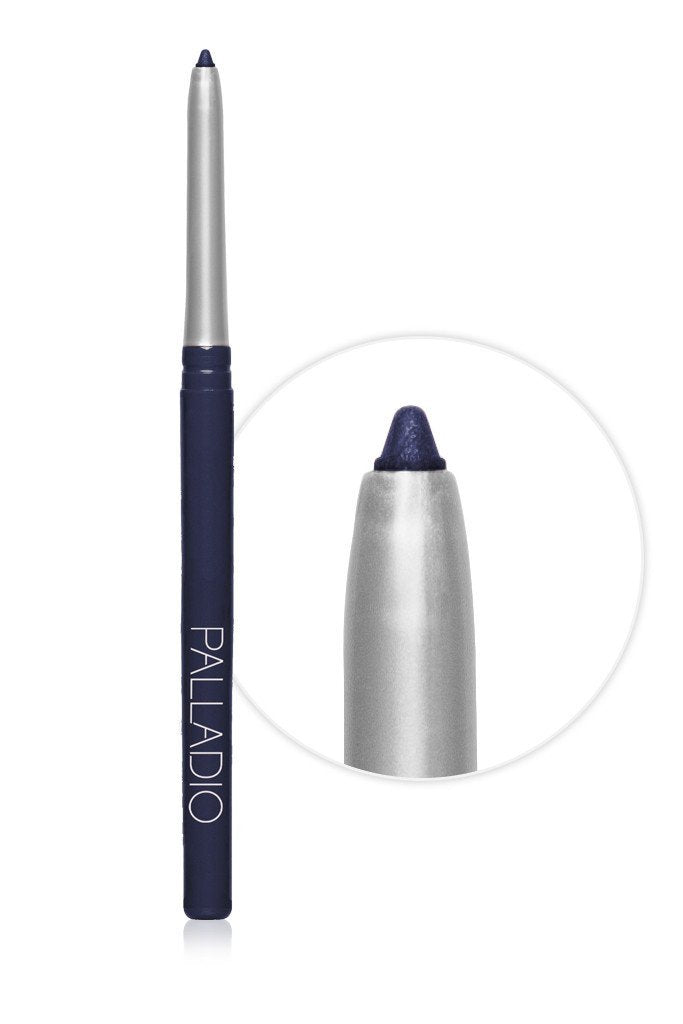 Palladio Retractable Waterproof Eyeliner, Richly Pigmented Color and Creamy, Slip Twist Up Pencil Eye Liner, Smudge Proof Long Lasting Application, All Day Wear, No Sharpener Required, Pure Black Palladio