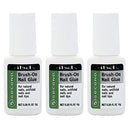 5 Second Brush-On Nail Glue 6 g, For Nail Tips, Full Cover Nails, And For Repairing Of Cracked, Split Natural Nails, 3 Packs IBD