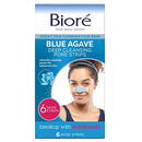 Bioré Blue Agave Pore Strips, Nose Strips for Combination Skin, with Instant Blackhead Removal and Pore Unclogging, 6 Count, features C-Bond Technology, Oil-Free, Non-Comedogenic Use Bioré