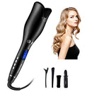 MIUOPUR Automatic Hair Curling Iron with Ceramic Ionic Barrel, Smart Anti-Stuck, Auto Rotating Hair Curling Wand with Temperature Display and Timer, Professional Hair Curler Styling Tool -Black MIUOPUR