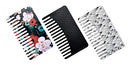 Go-Comb - Wallet Sized Hair & Travel Comb - Wide Tooth - Black Plastic 3-Pack Go-Comb
