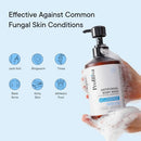 Antifungal Body Wash Treatment with Scrubber - Antibacterial Wash for Jock Itch, Ringworm, Tinea & Foot Odor – Medicated Skin Relief Cleanser Gel with Tea Tree Oil & Tolnaftate for Men and Women Infinity Warehouse