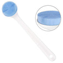 Silicone Back Scrubber for Shower, Back Washer Brush Long Handle with Super Soft Bristles, Bath Body Shower Exfoliator Brush for Men and Women, BPA Free, Non-Slip V-TOP