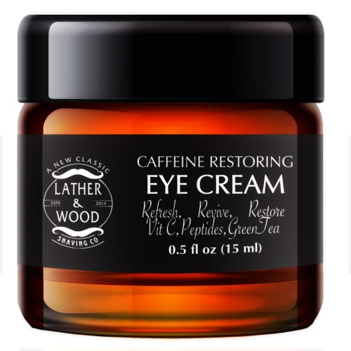 Caffeine Restoring Eye Cream For Men - 'The Tiny Jar that Packs a Punch' Mens Eye Cream 15ml Lather & Wood Shaving Co