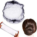 30Pcs Elastic Edge Mesh Invisible Hair Nets Hair Bun Holder for Ballet Dance (Black) N-AA