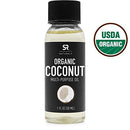 Organic Fractionated Coconut Oil by SR Naturals ~ 100% Pure Multi-Purpose Oil for Hair and DIY products ~ Organic Certified & Non-GMO Verified (1oz) Sports Research