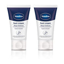 Vaseline Deep Moisture Foot Cream For Dry Cracked Feet & Heel, Non-Greasy Cracked Heel Cream, 1.94 OZ (Pack of 2) Vaseline