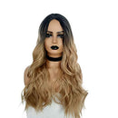23" Natural Full Wigs Hair Long Wavy Wig Synthetic Heat Resistant (Ombre Brown) Rswsp