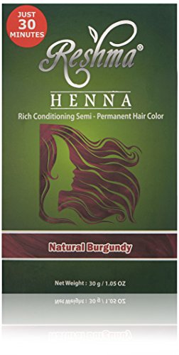 Reshma Beauty 30 Minute Henna Hair Color Infused with Goodness of Herbs (Burgundy, Pack Of 1) Reshma Beauty