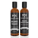 Beard Wash & Beard Conditioner Set with Argan Oil - Aids Growth and Volume - Softens, Smooths & Strengthens All Types of Beards & Mustaches - Made In the USA The Gentlemen's Beard