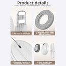 Electric Shower Back Cleaning Brush, Wall-Mounted Hands-Free Automatic Back Washer, 360° Rotating Exfoliating Body Scrubber, IPX7 Waterproof, Magnetic Charging, 3 Replaceable Heads Infinity Warehouse