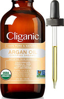 Cliganic USDA Organic Argan Oil, 100% Pure | for Hair, Face & Skin | Natural Cold Pressed Carrier Oil, Imported from Morocco Cliganic